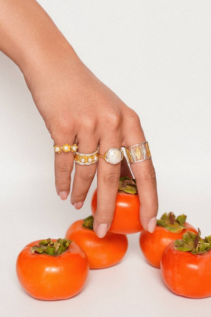 انگشتر قوس با مروارید