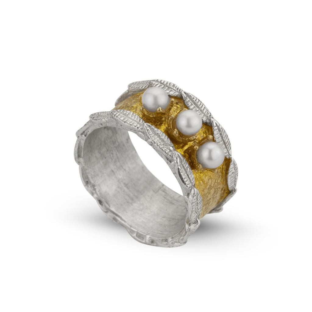 انگشتر قوس با مروارید